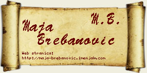 Maja Brebanović vizit kartica